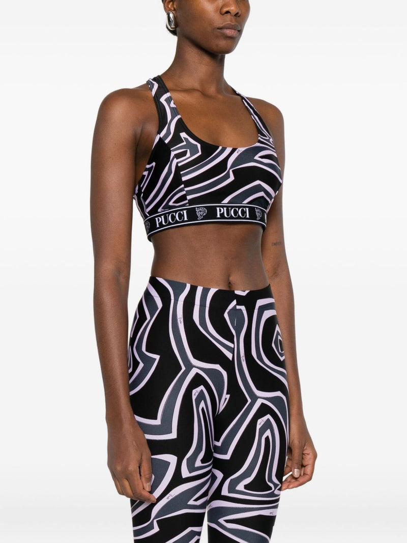 Pucci Racer-neck print bra | Urbalenti™ NYC