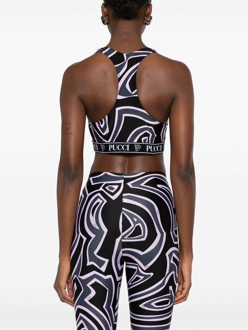 Pucci Racer-neck print bra | Urbalenti™ NYC