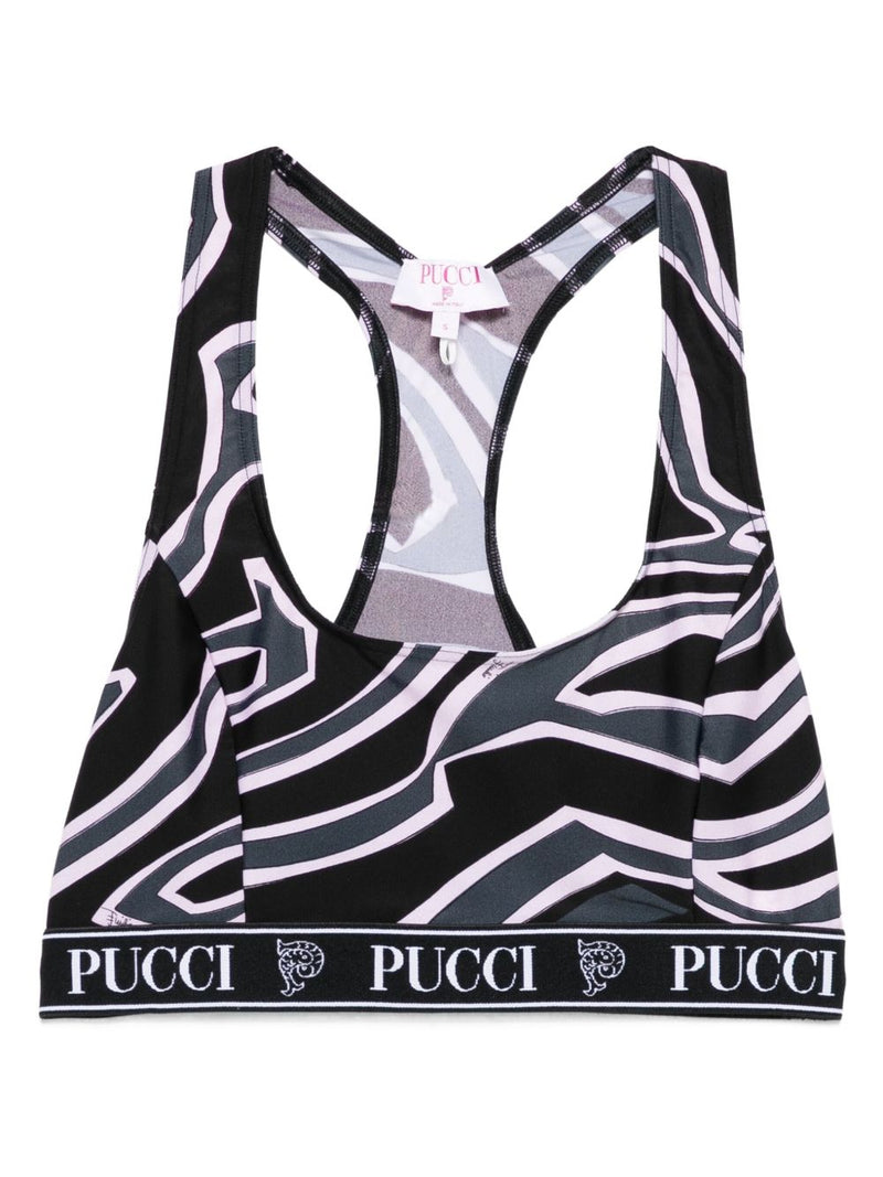 Pucci Racer-neck print bra | Urbalenti™ NYC