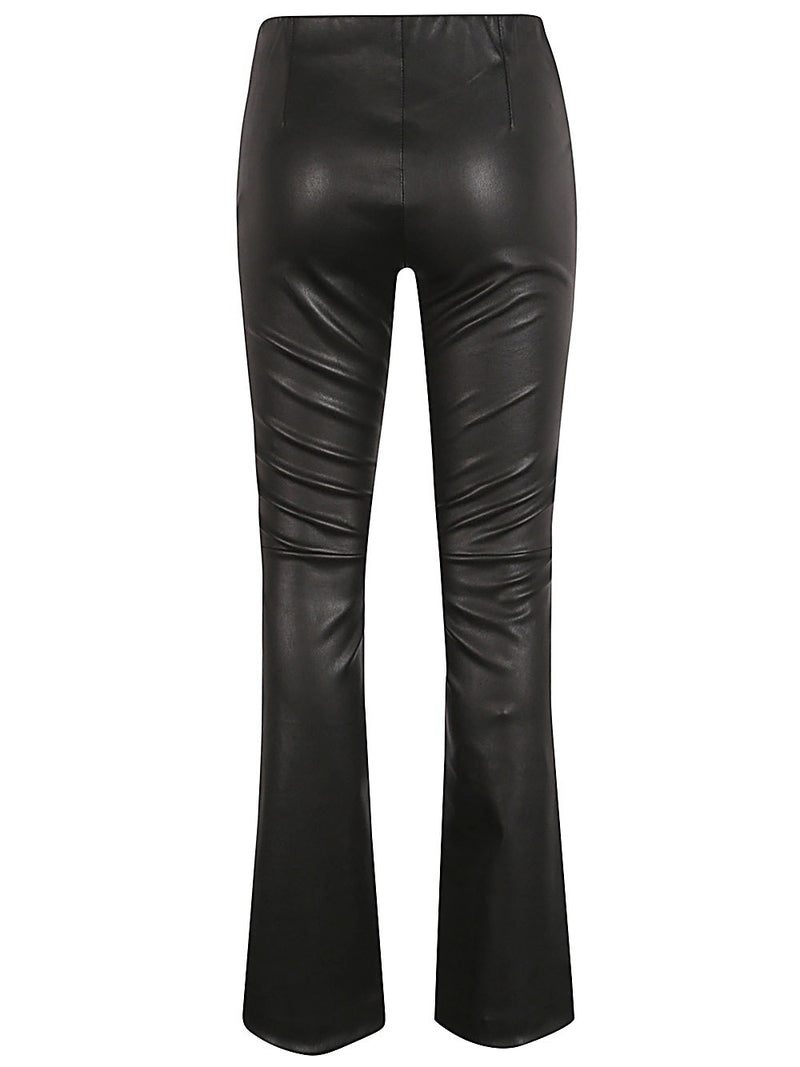 Via Masini 80 Via Masini 80 Leather flared leg trousers