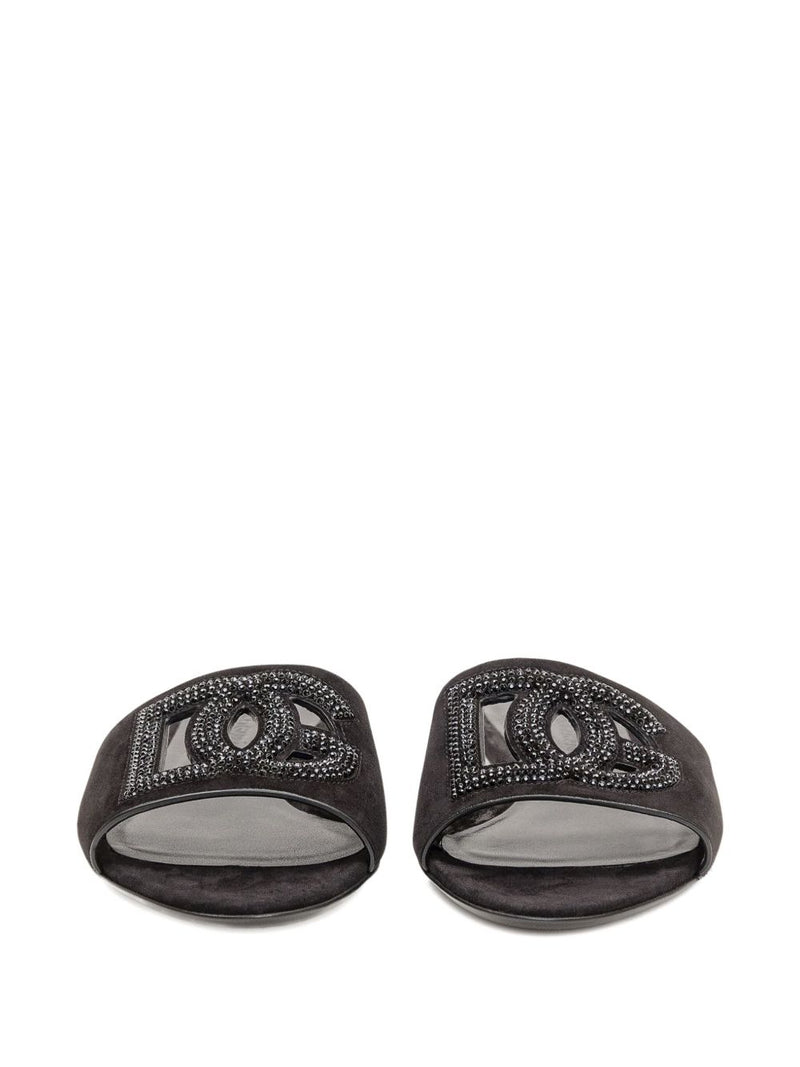 Dolce & Gabbana Suede and thermo-rhinestone slipper | Ur... | Urbalenti™ NYC