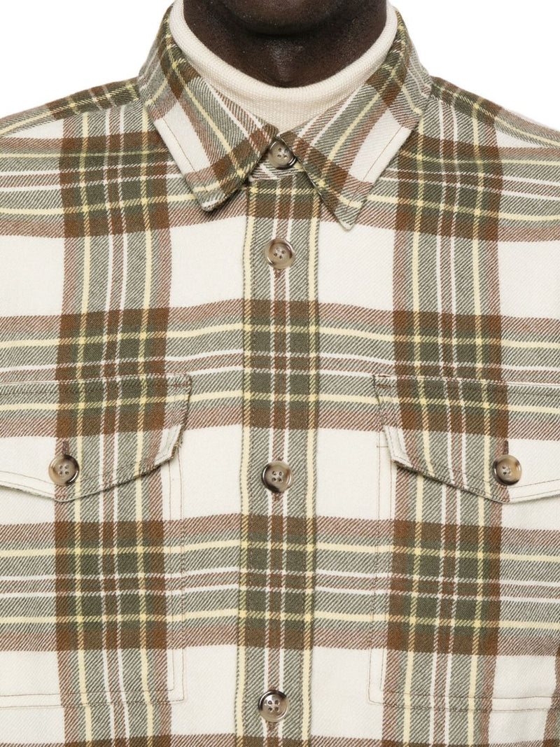 Ami Paris Wool checked overshirt | Urbalenti™ NYC
