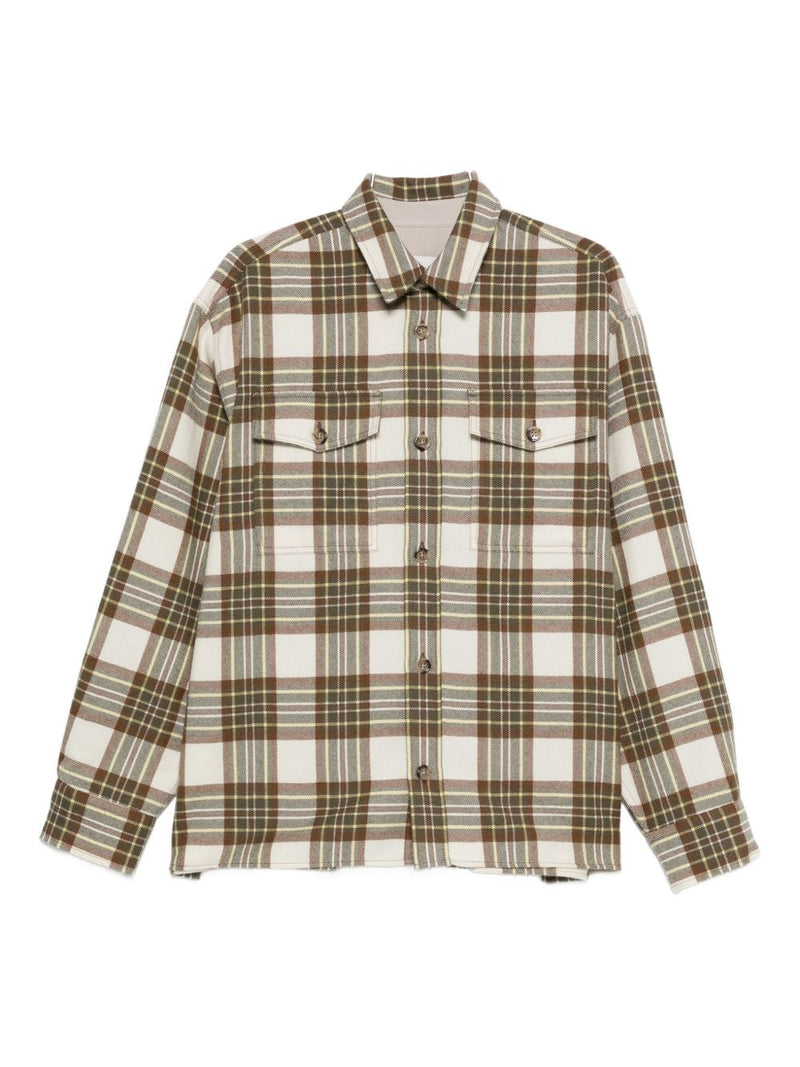 Ami Paris Wool checked overshirt | Urbalenti™ NYC