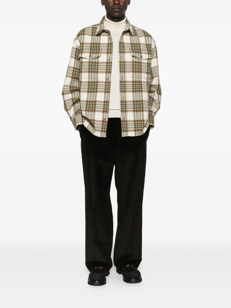 Ami Paris Wool checked overshirt | Urbalenti™ NYC