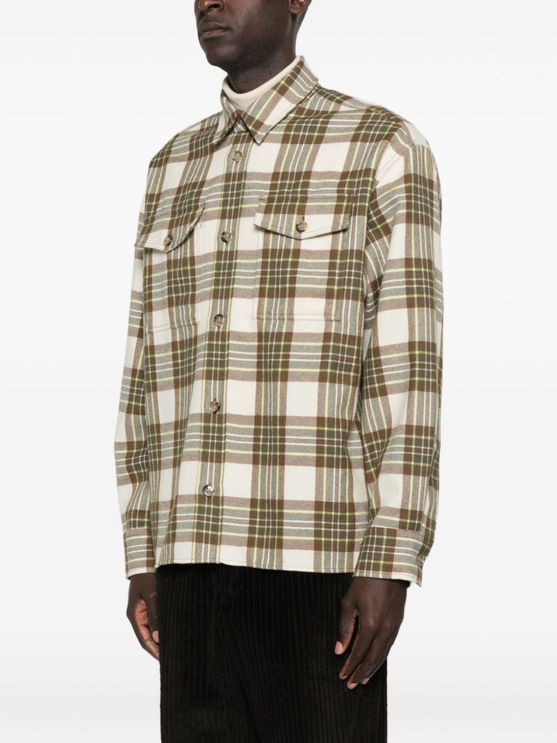 Ami Paris Wool checked overshirt | Urbalenti™ NYC