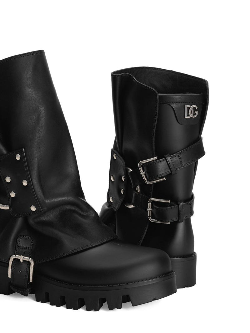 Dolce & Gabbana -Biker ankle boots with buckles | Urbalenti | Urbalenti™... | Urbalenti™ NYC