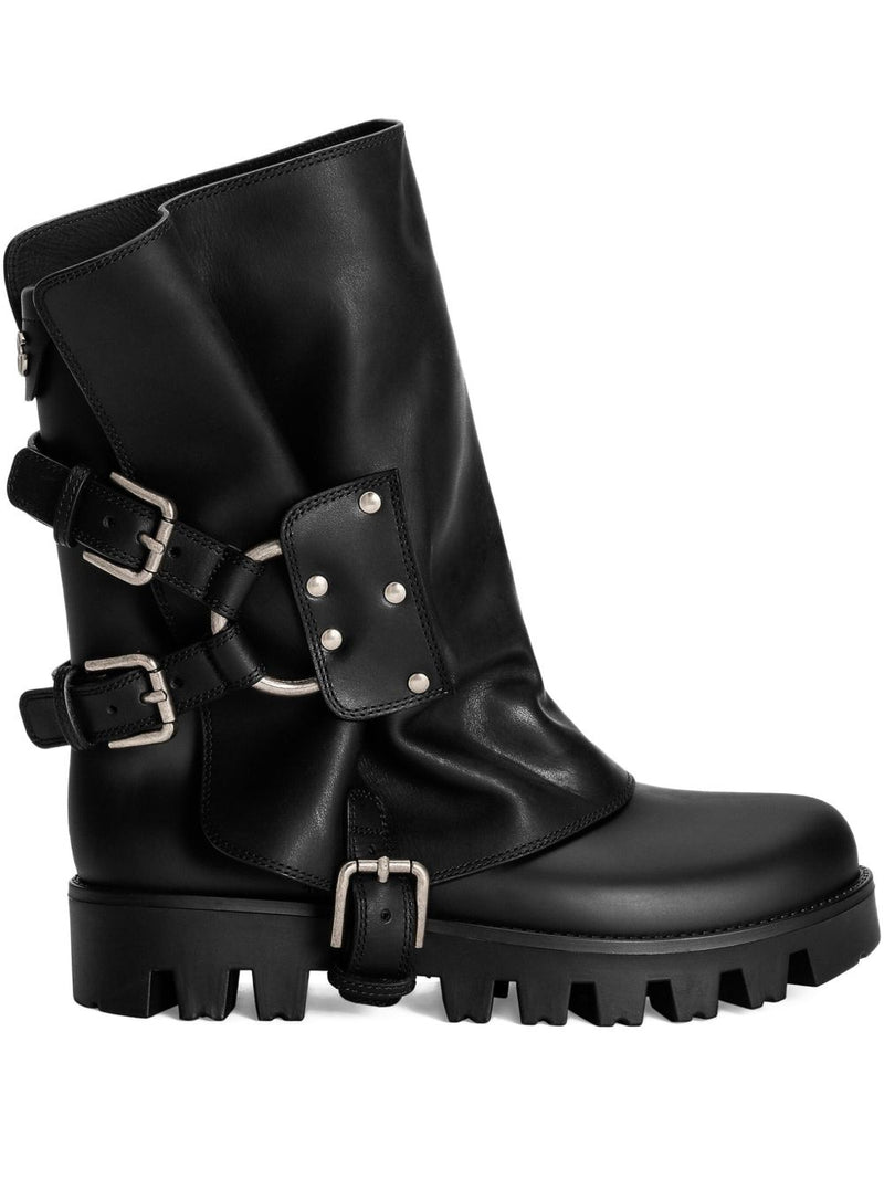 Dolce & Gabbana -Biker ankle boots with buckles | Urbalenti | Urbalenti™... | Urbalenti™ NYC