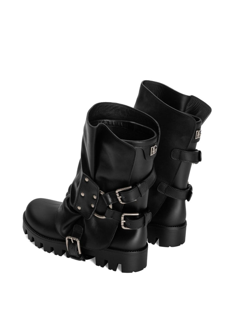 Dolce & Gabbana -Biker ankle boots with buckles | Urbalenti | Urbalenti™... | Urbalenti™ NYC