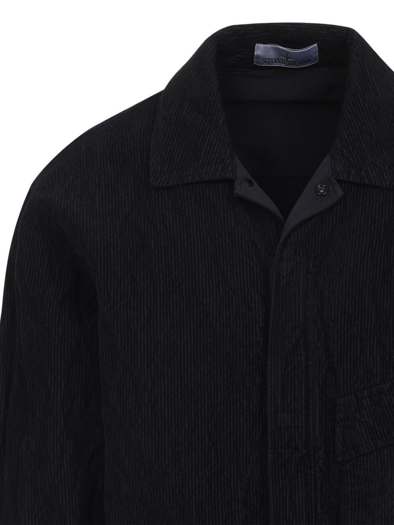 Stone Island Corduroy patch-pocket Overshirt | Urbalenti™ NYC