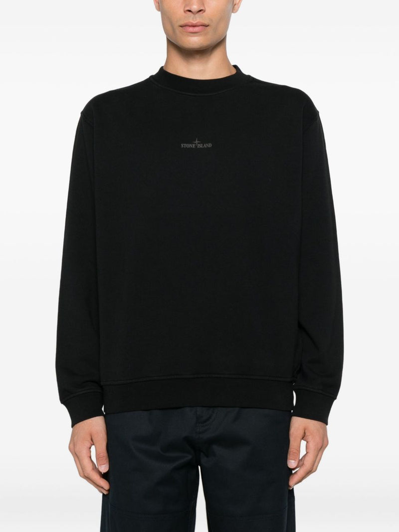 Sudadera de algodón con logo bordado Stone Island | URBALENTI™