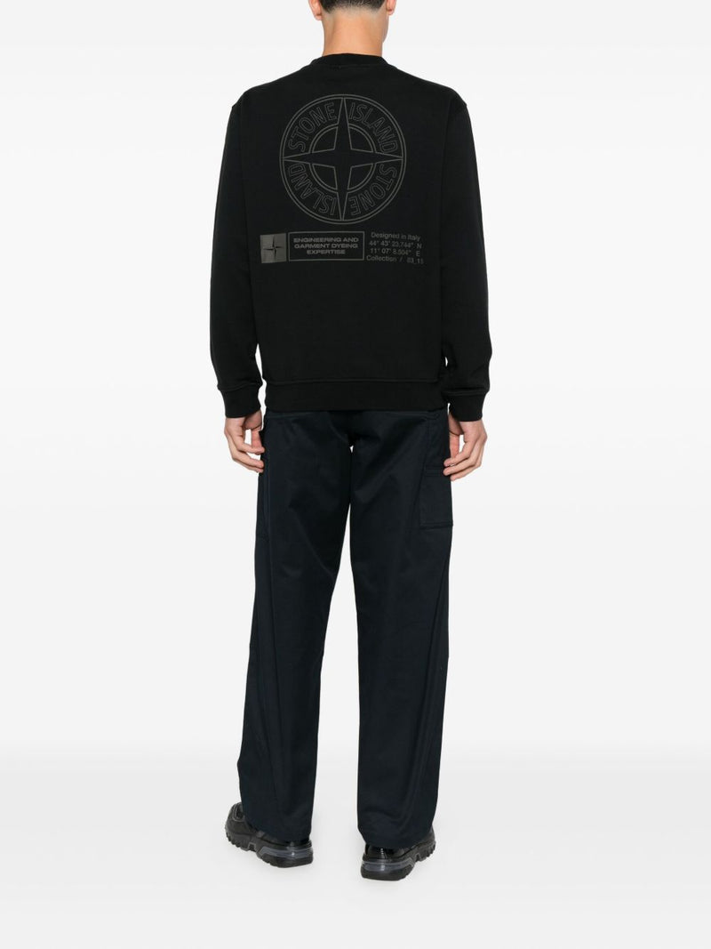 Sudadera de algodón con logo bordado Stone Island | URBALENTI™