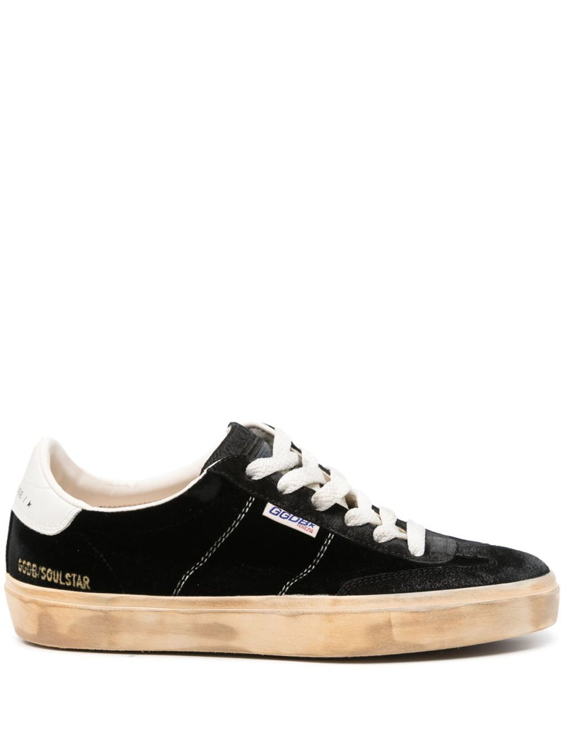 Golden Goose Soul Star in black velvet Sneaker | Urbalenti™ NYC