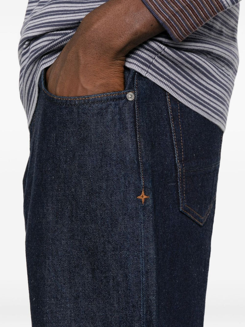Stone Island straight-leg cotton denim jeans | Urbalenti™ NYC