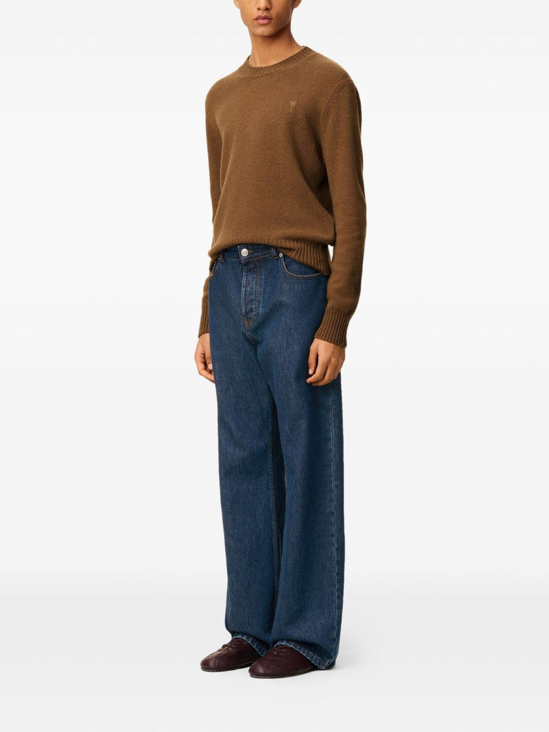 Ami Paris Wide leg denim jeans | Urbalenti™ NYC