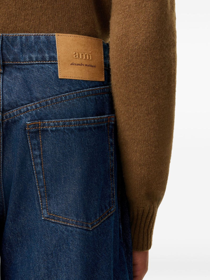 Ami Paris Wide leg denim jeans | Urbalenti™ NYC
