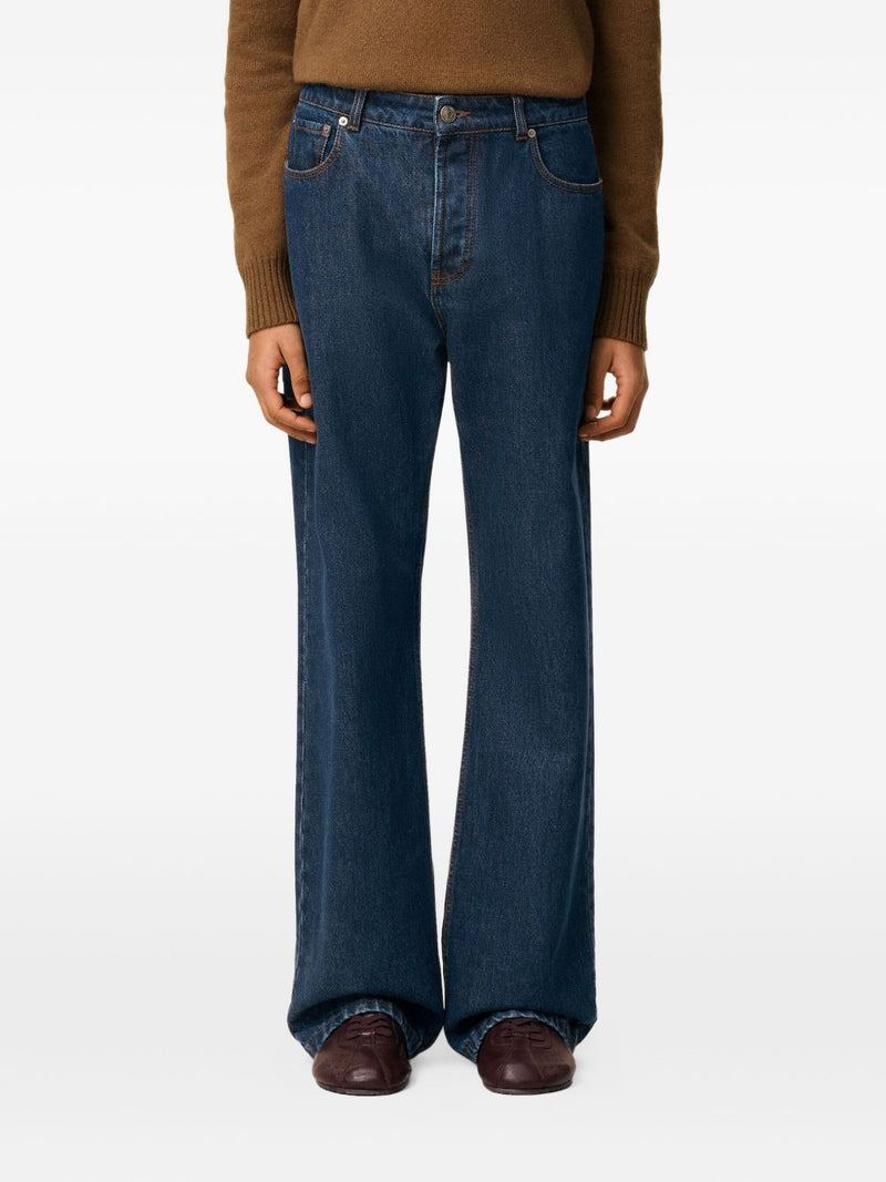 Ami Paris Wide leg denim jeans | Urbalenti™ NYC