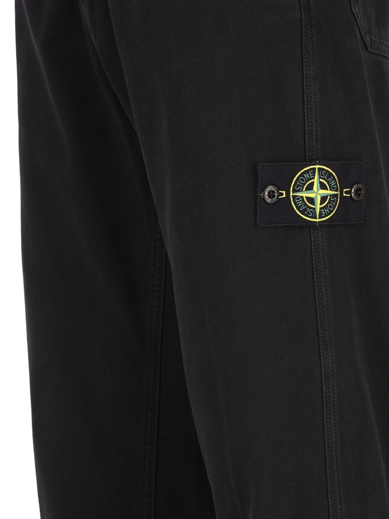 Stone Island Cotton cargo trousers - Blue Cotton | URBALENTI™