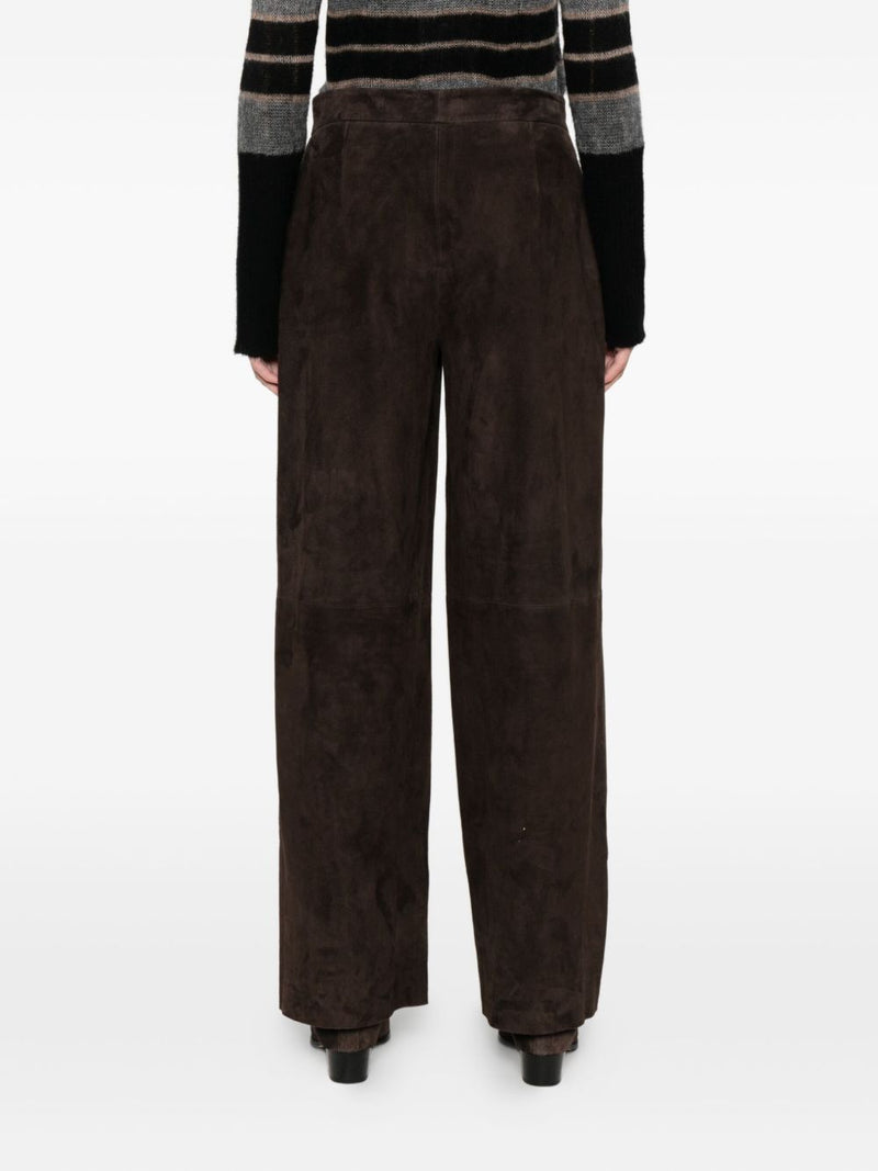 Via Masini 80 Via Masini 80 Leather wide-leg trousers