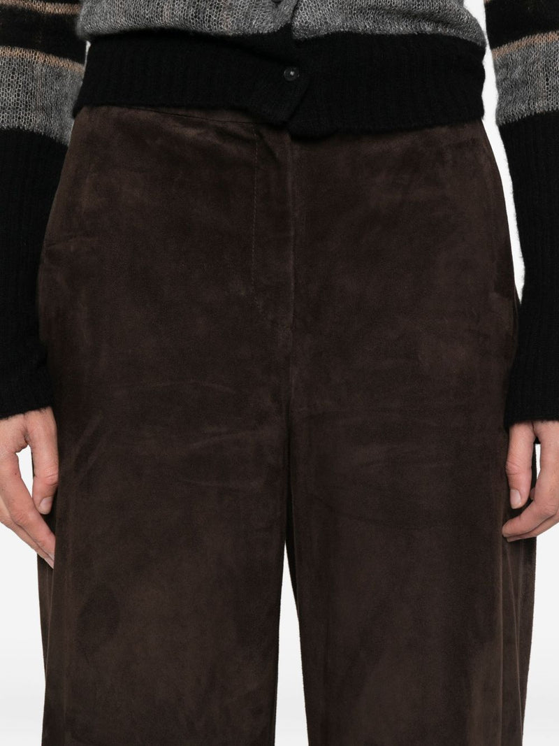 Via Masini 80 Via Masini 80 Leather wide-leg trousers