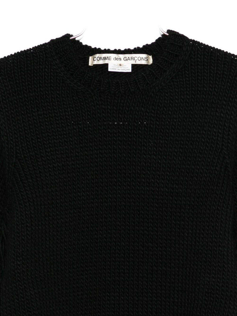 Comme Des Garcons Comme Des Garcons Comme Des GarÃ§ons Fringed Wool Top