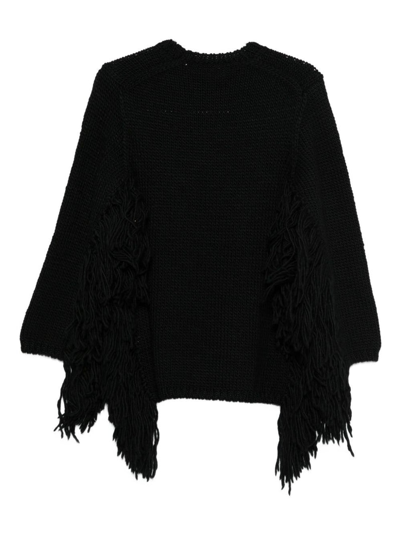 Comme Des Garcons Comme Des Garcons Comme Des GarÃ§ons Fringed Wool Top