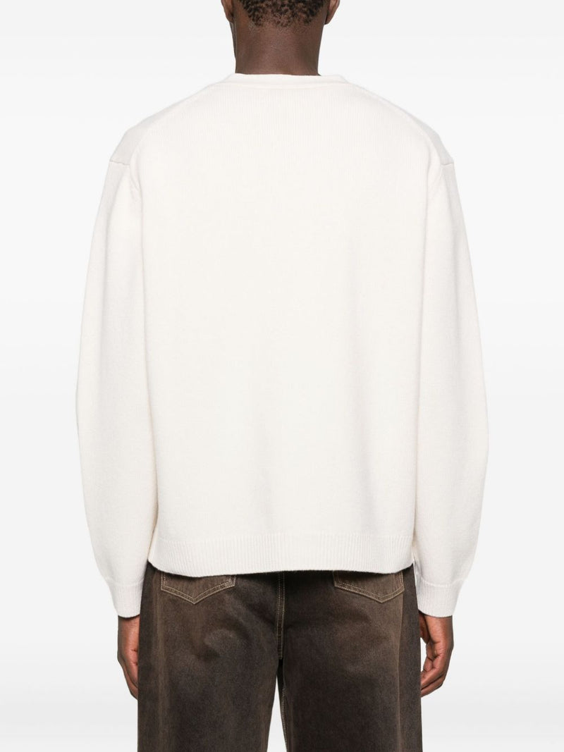 Maison Kitsuné Maison Kitsuné Fox Head Intarsia Merino Cardigan