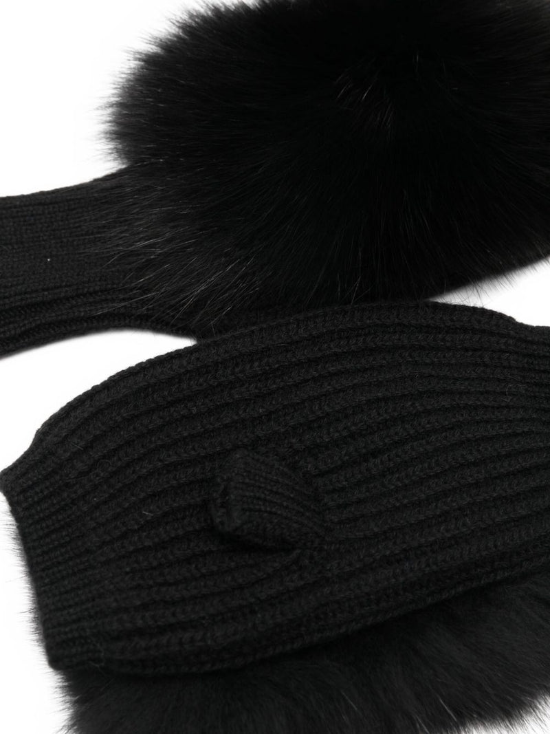 Alpo Alpo Cashmere Fur Gloves.