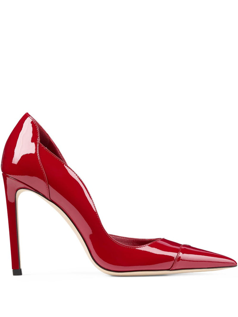 Jimmy Choo Brigitte 100 Ruby red patent leather pumps | Urbalenti | Urba... | Urbalenti™ NYC