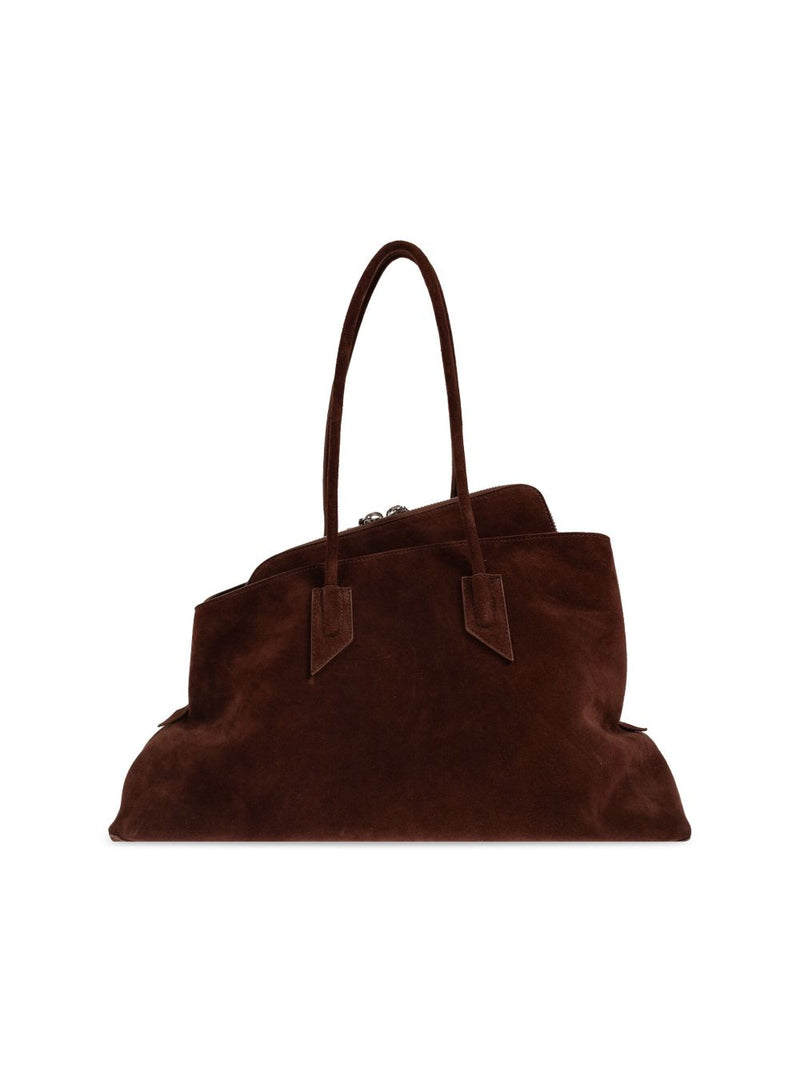 The Attico ''La Passeggiata Medium'' Light Chocolate Top Handle | Urbalenti™ NYC