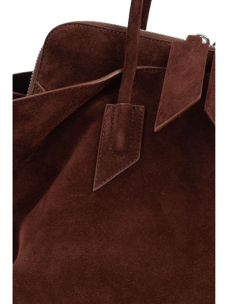 The Attico ''La Passeggiata Medium'' Light Chocolate Top Handle | Urbalenti™ NYC
