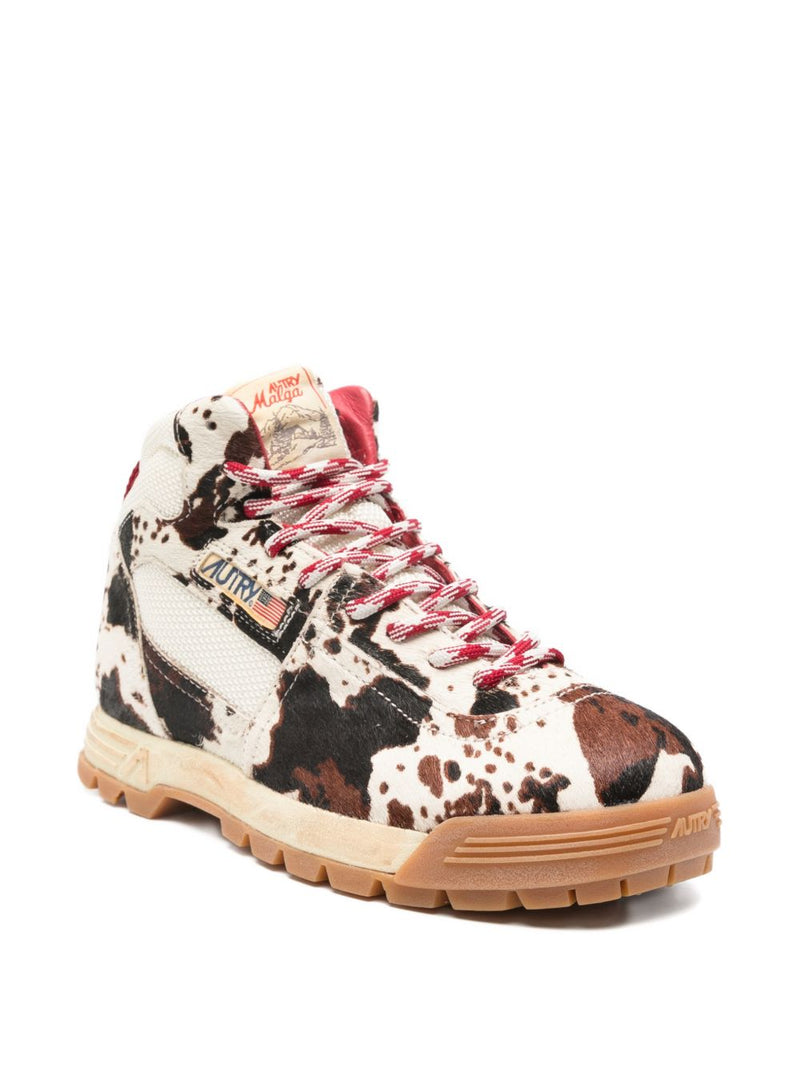 Autry MARSHMALLOW AND BROWN HORSE-EFFECT MALGA Sneakers | Urbalent... | Urbalenti™ NYC