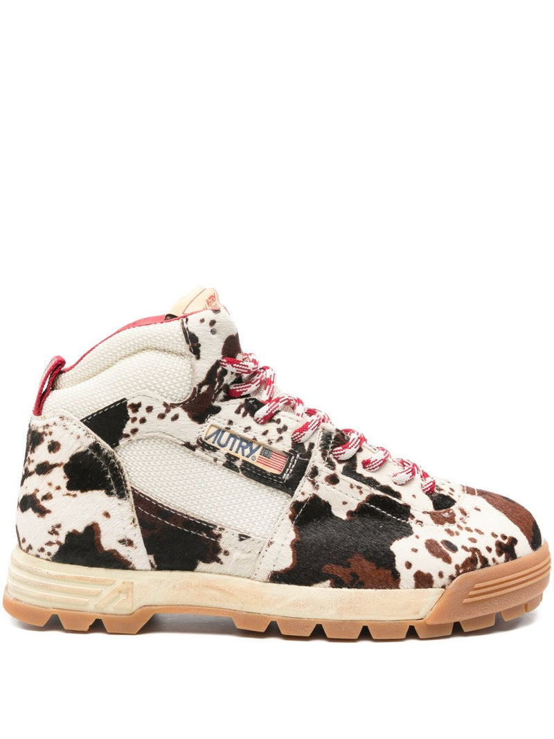 Autry MARSHMALLOW AND BROWN HORSE-EFFECT MALGA Sneakers | Urbalent... | Urbalenti™ NYC