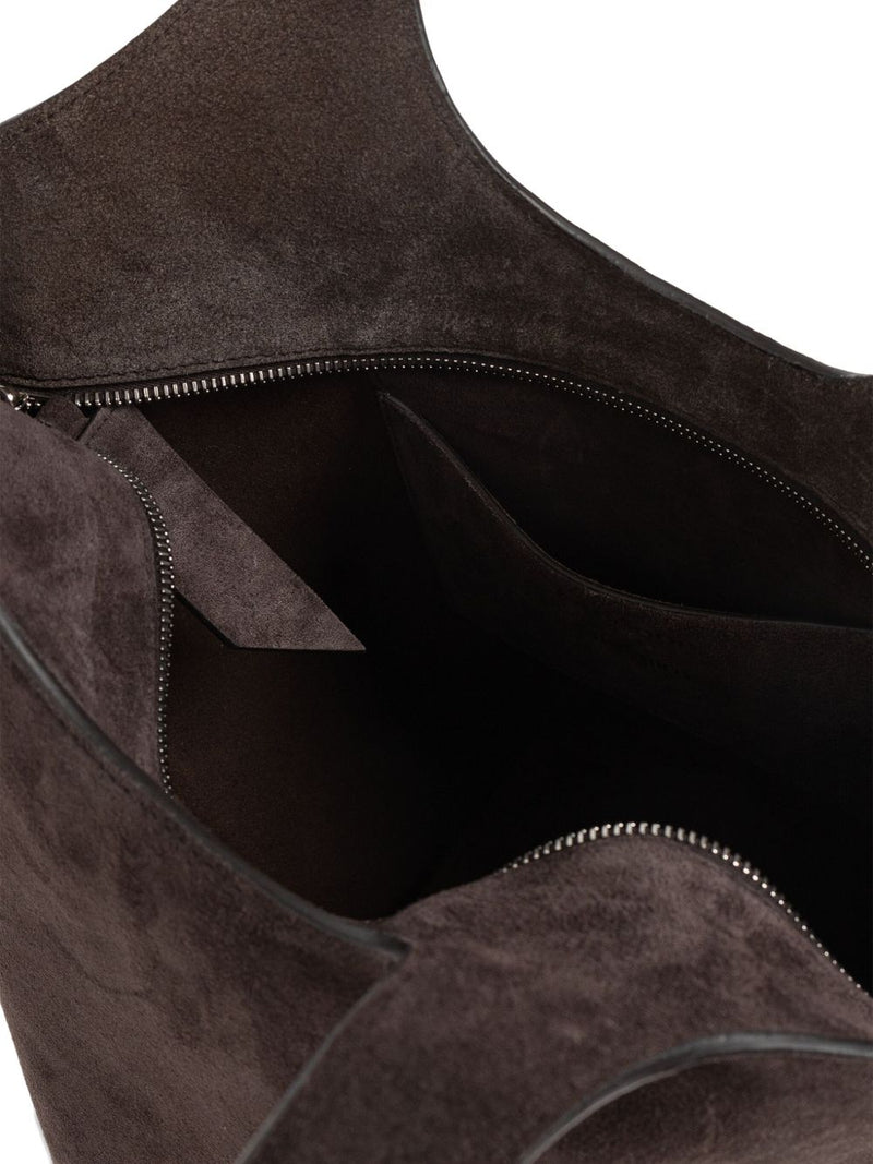 The Attico ''La Scoop'' Dark Brown Shoulder Bag | Urbalenti™ NYC