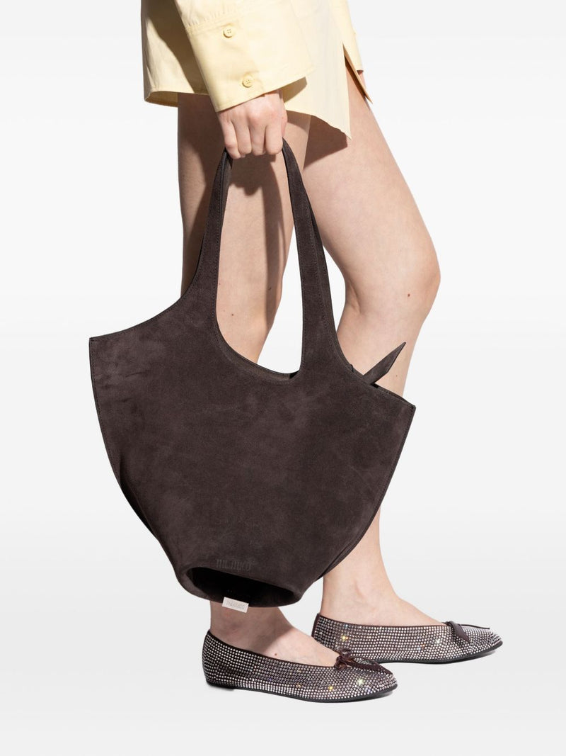 The Attico ''La Scoop'' Dark Brown Shoulder Bag | Urbalenti™ NYC