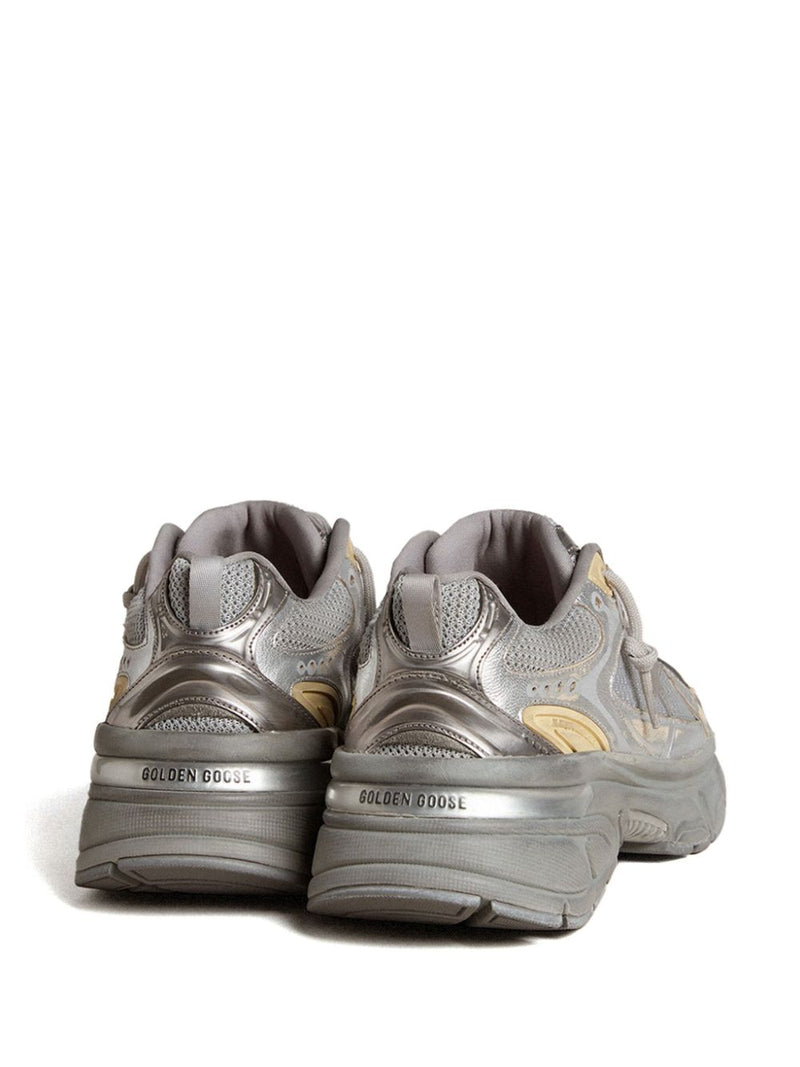 Golden Goose Stardan in white leather and glitter | Urbalenti™ NYC