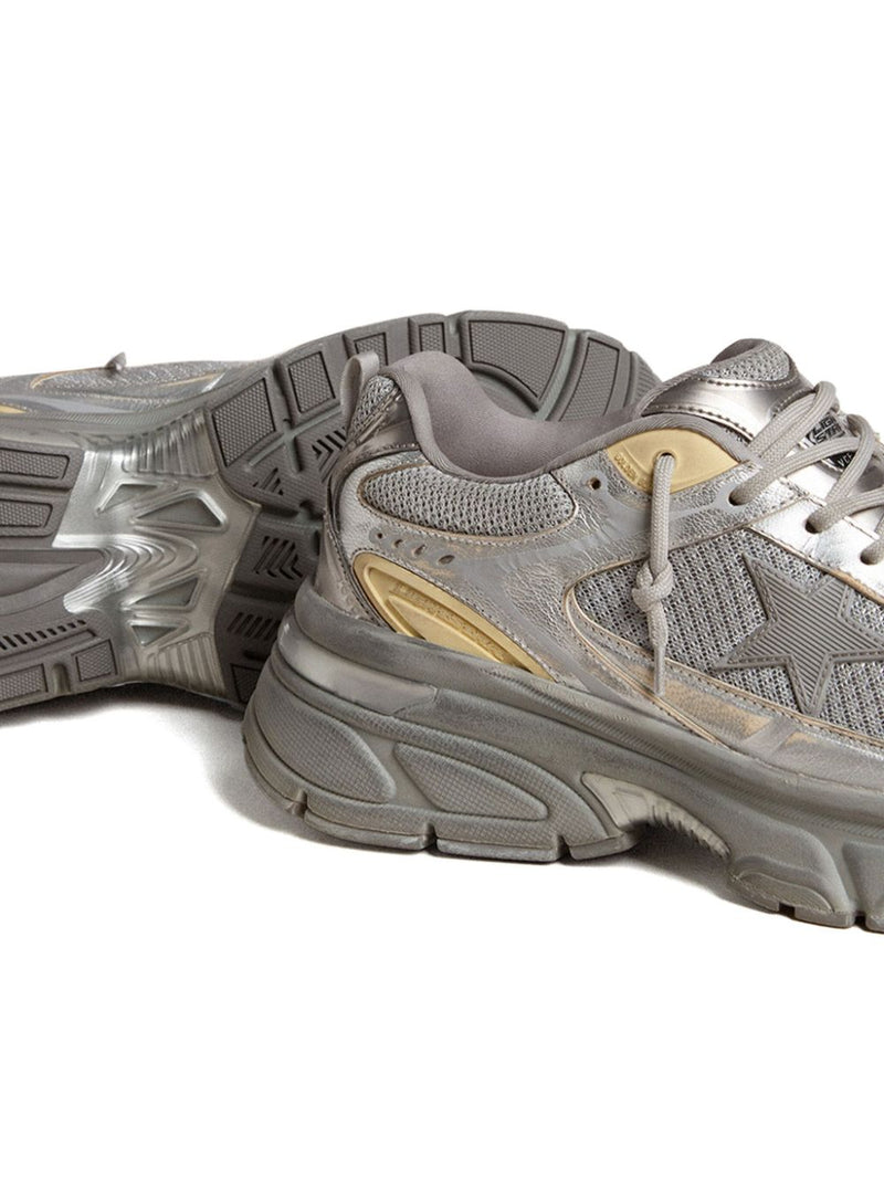 Golden Goose Stardan in white leather and glitter | Urbalenti™ NYC