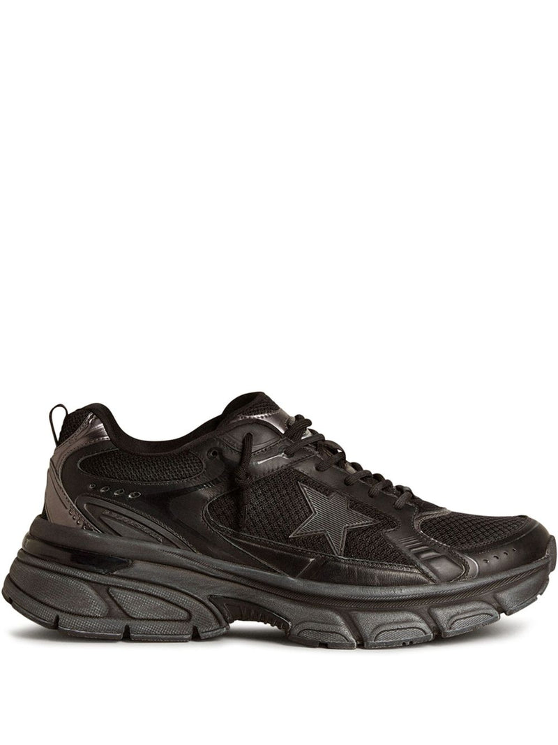Golden Goose Women’s Lightstar with black leather Sneaker | Urbalenti™ NYC