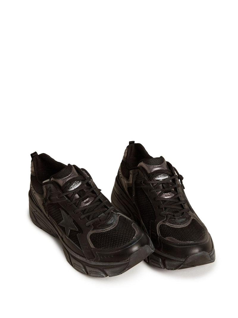 Golden Goose Women’s Lightstar with black leather Sneaker | Urbalenti™ NYC