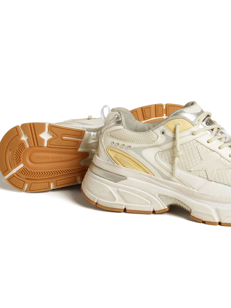 Golden Goose Golden Goose Lightstar Men's white leather and mesh Sneaker