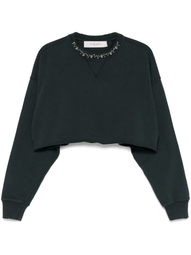Golden Goose Cotton cropped sweatshirt | Urbalenti™ NYC