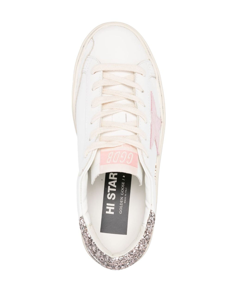 Golden Goose HI Star Sneakers - White / Pink | Urbalenti™ NYC