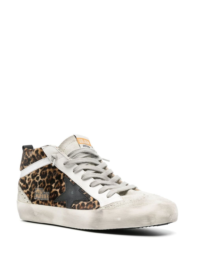 Golden Goose Mid Star Leo ponyskin sneakers | Urbalenti™ NYC
