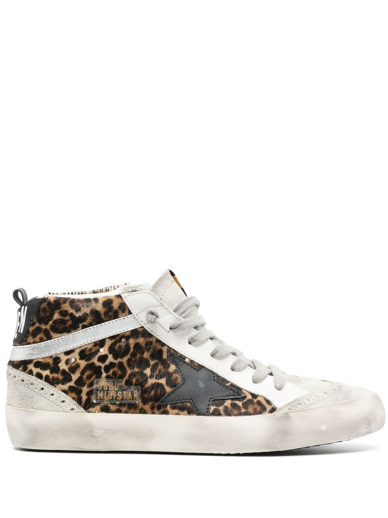 Golden Goose Mid Star Leo ponyskin sneakers | Urbalenti™ NYC