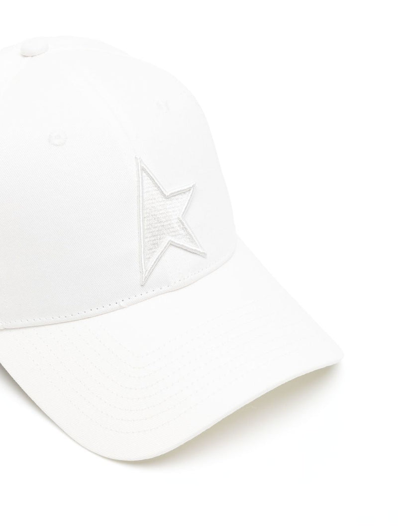 Golden Goose White Baseball Cap With Star | Urbalenti™ NYC