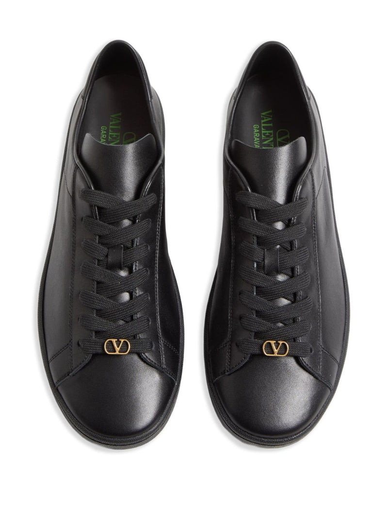 Valentino Garavani Royco Sneaker In Nappa Calfskin - Black Leather | Urb... | Urbalenti™ NYC