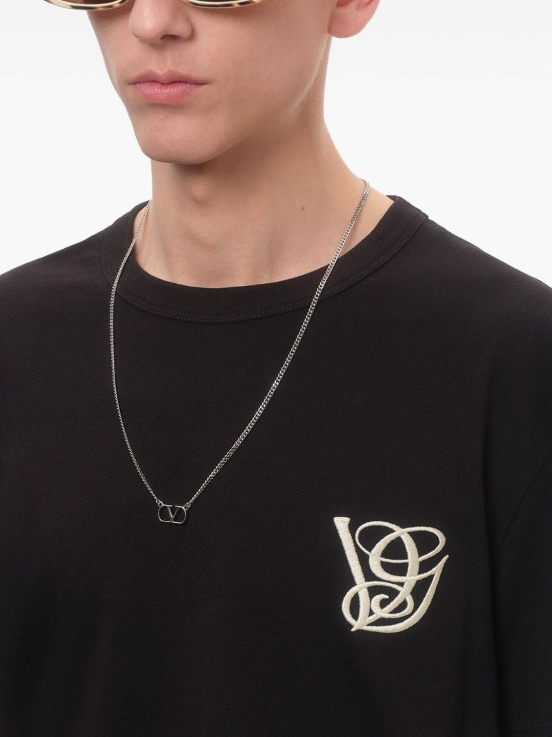 Valentino Garavani -Valentino Garavani Vlogo Signature Metal Necklace | Urbalenti™ NYC