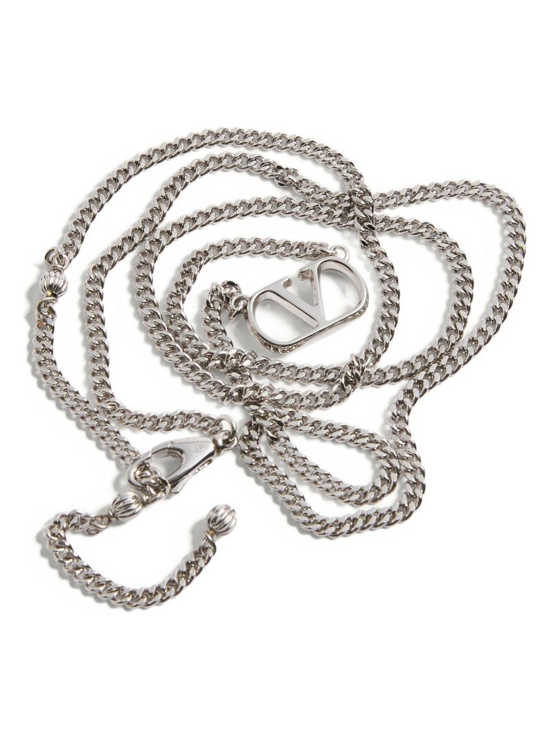 Valentino Garavani -Valentino Garavani Vlogo Signature Metal Necklace | Urbalenti™ NYC