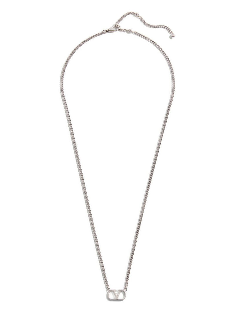 Valentino Garavani -Valentino Garavani Vlogo Signature Metal Necklace | Urbalenti™ NYC