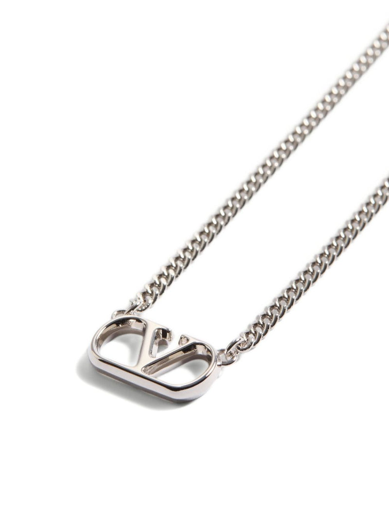 Valentino Garavani -Valentino Garavani Vlogo Signature Metal Necklace | Urbalenti™ NYC
