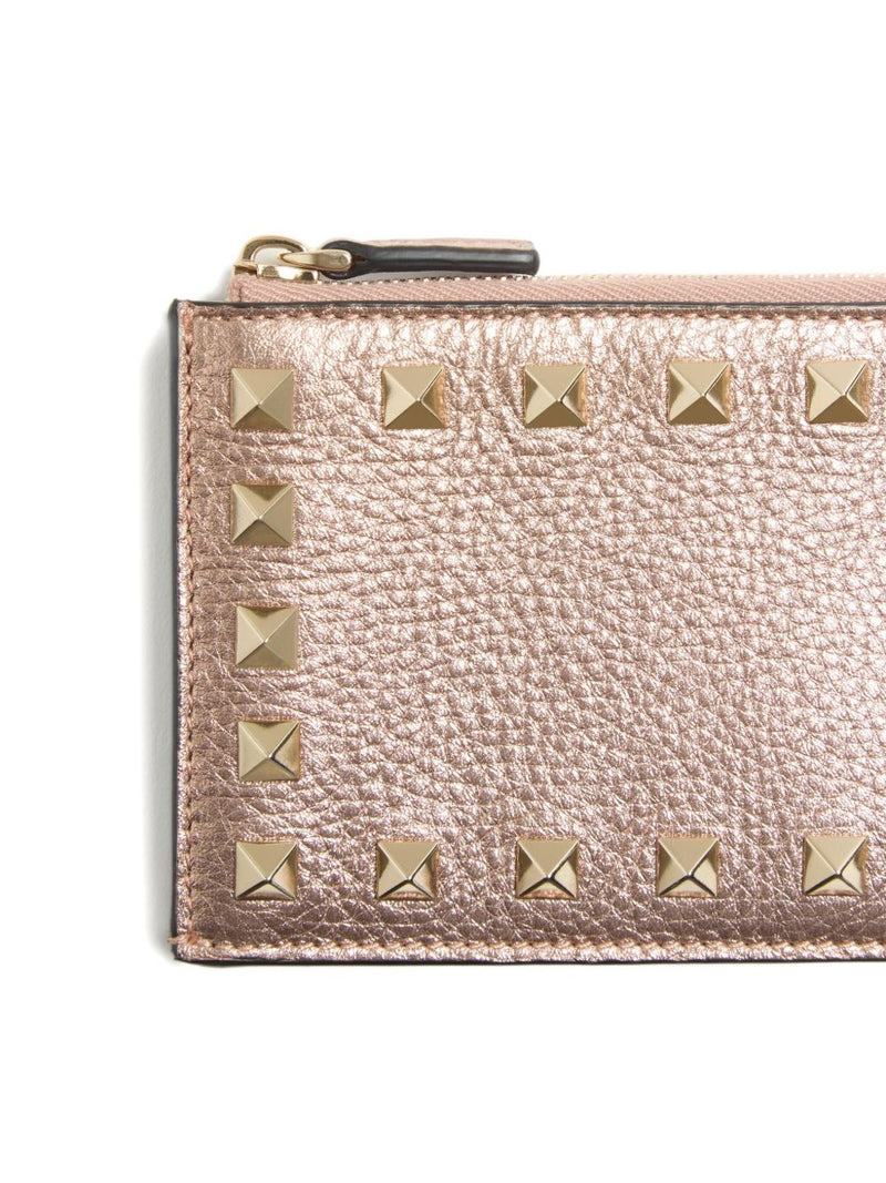 Valentino Garavani Valentino Garavani-Rockstud grainy card holder